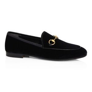 Black  Velvet Gucci Loafers 40